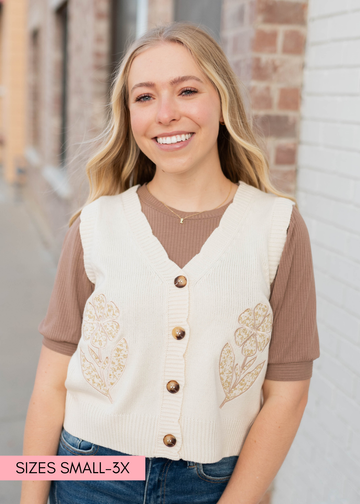 Lyra Flower Patch Sweater Vest