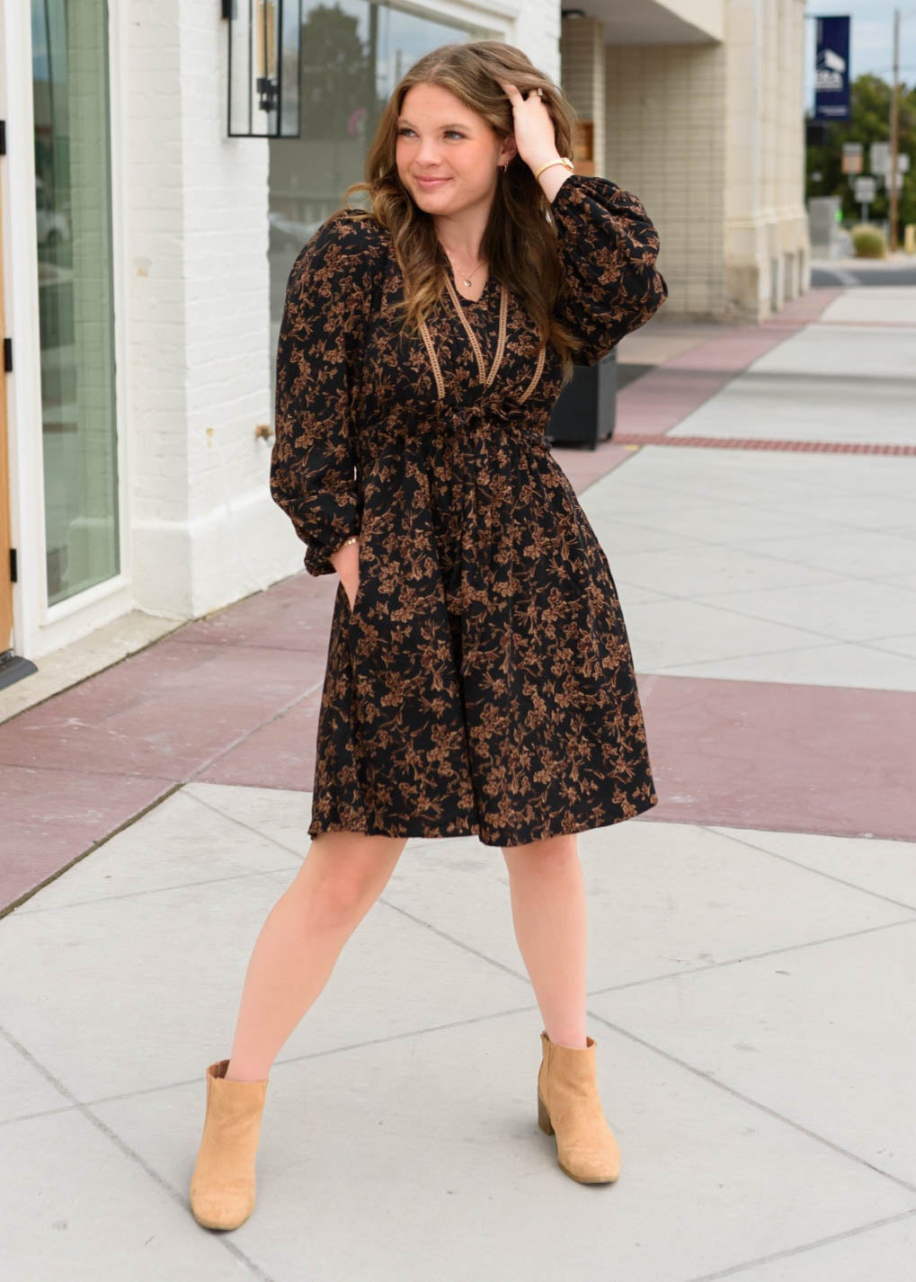 Madelyn Black Floral Dress