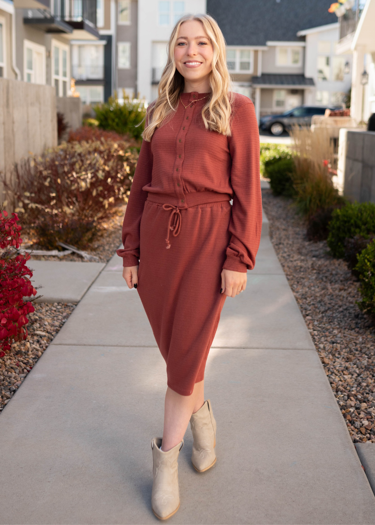 Maggie Burnt Sienna Cardigan