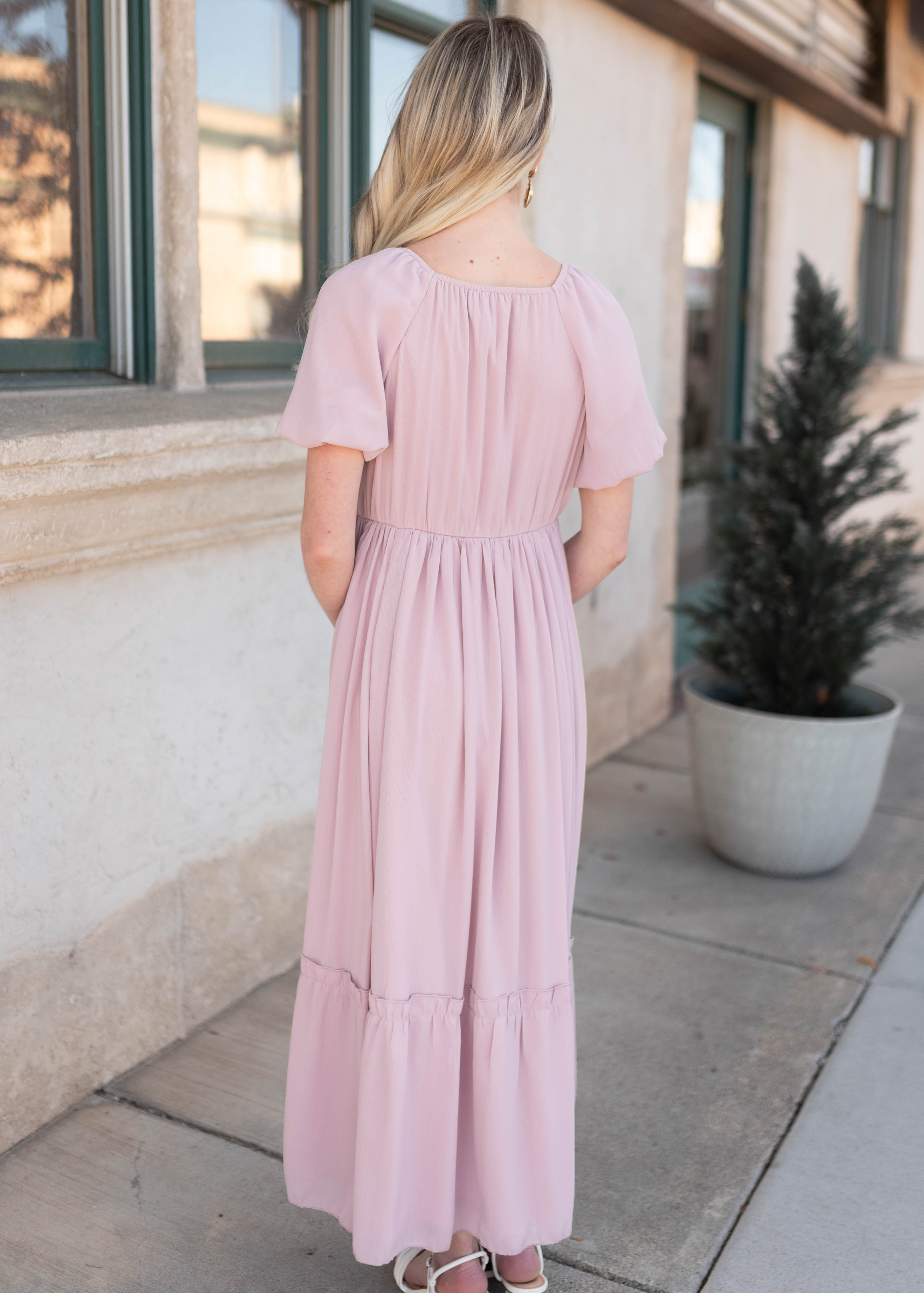Margo Lilac Tiered Dress