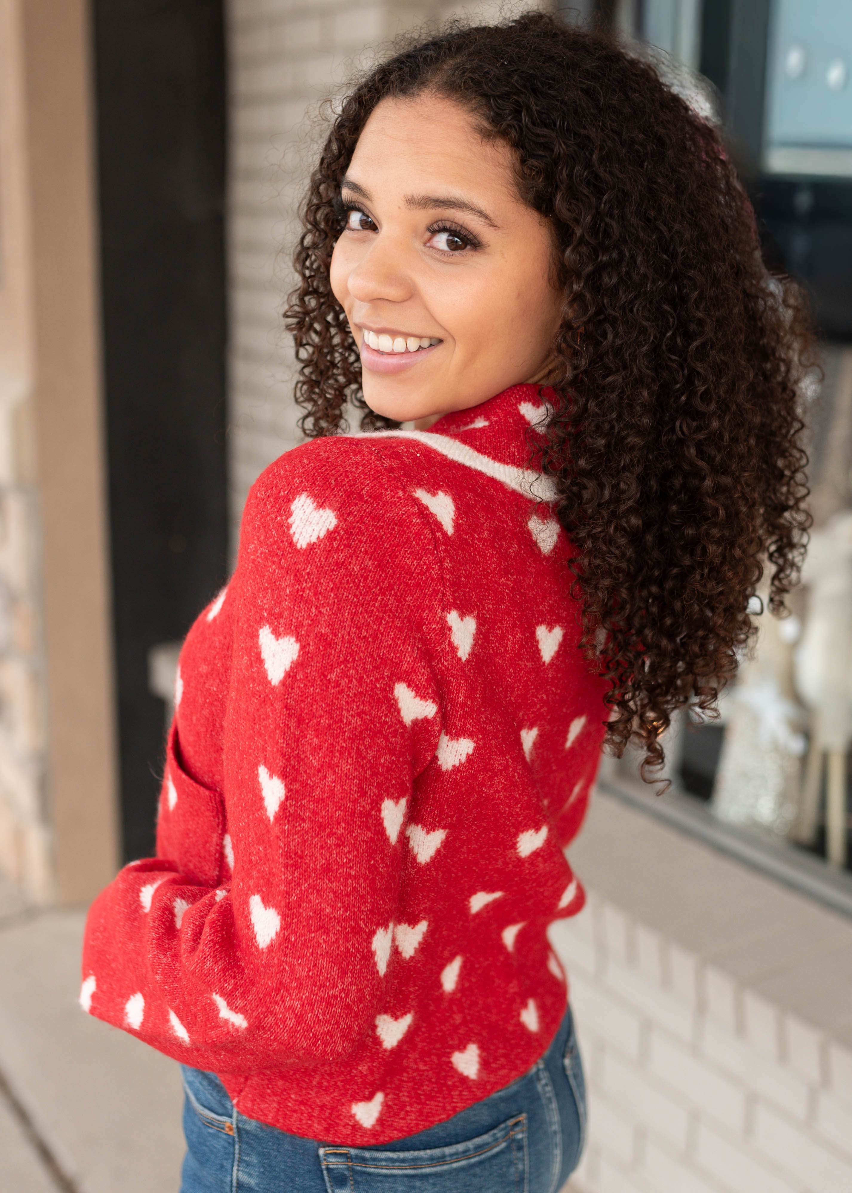 Marlie Red Heart Cardigan