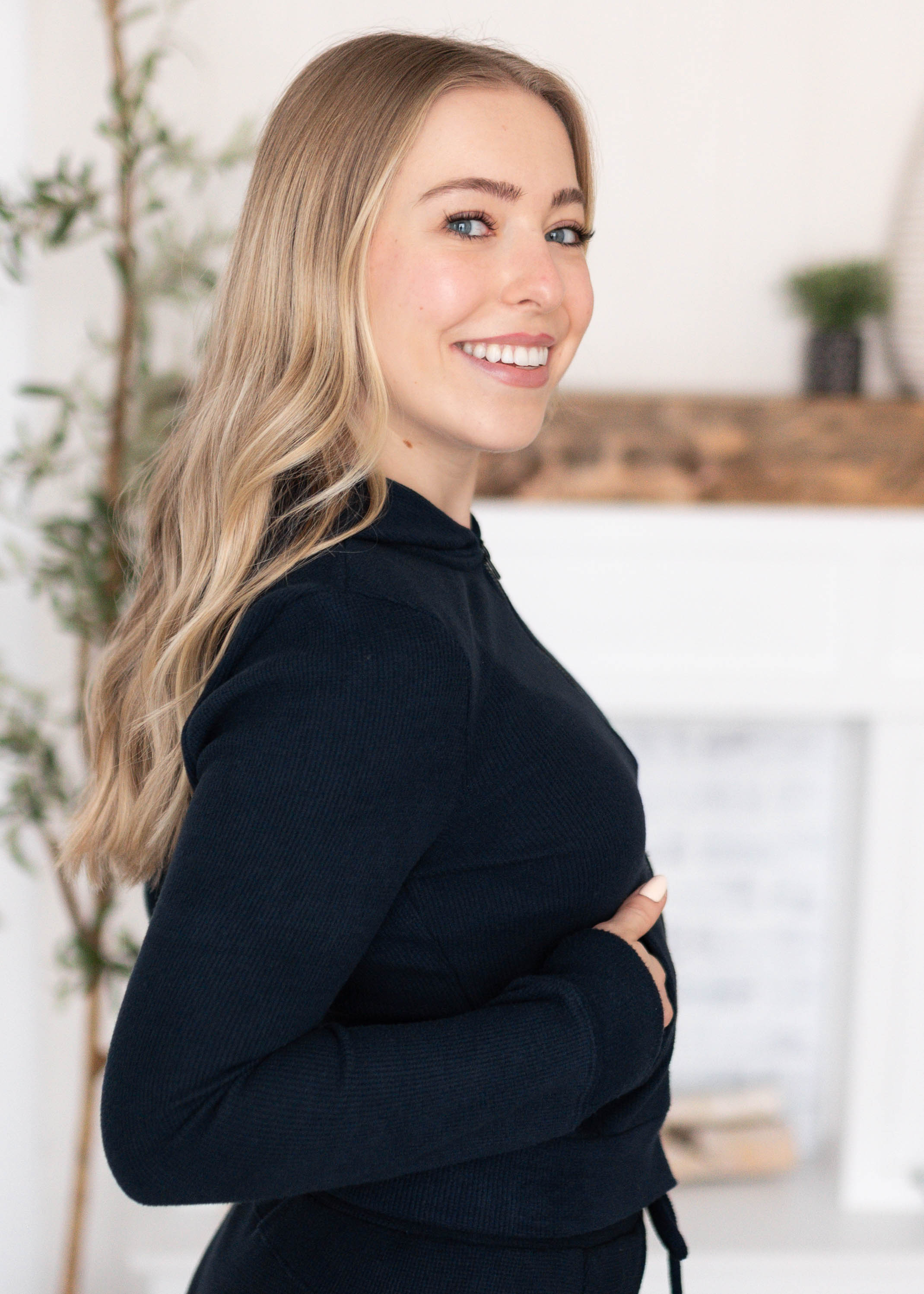 Mckenna Navy Zip Up Jacket