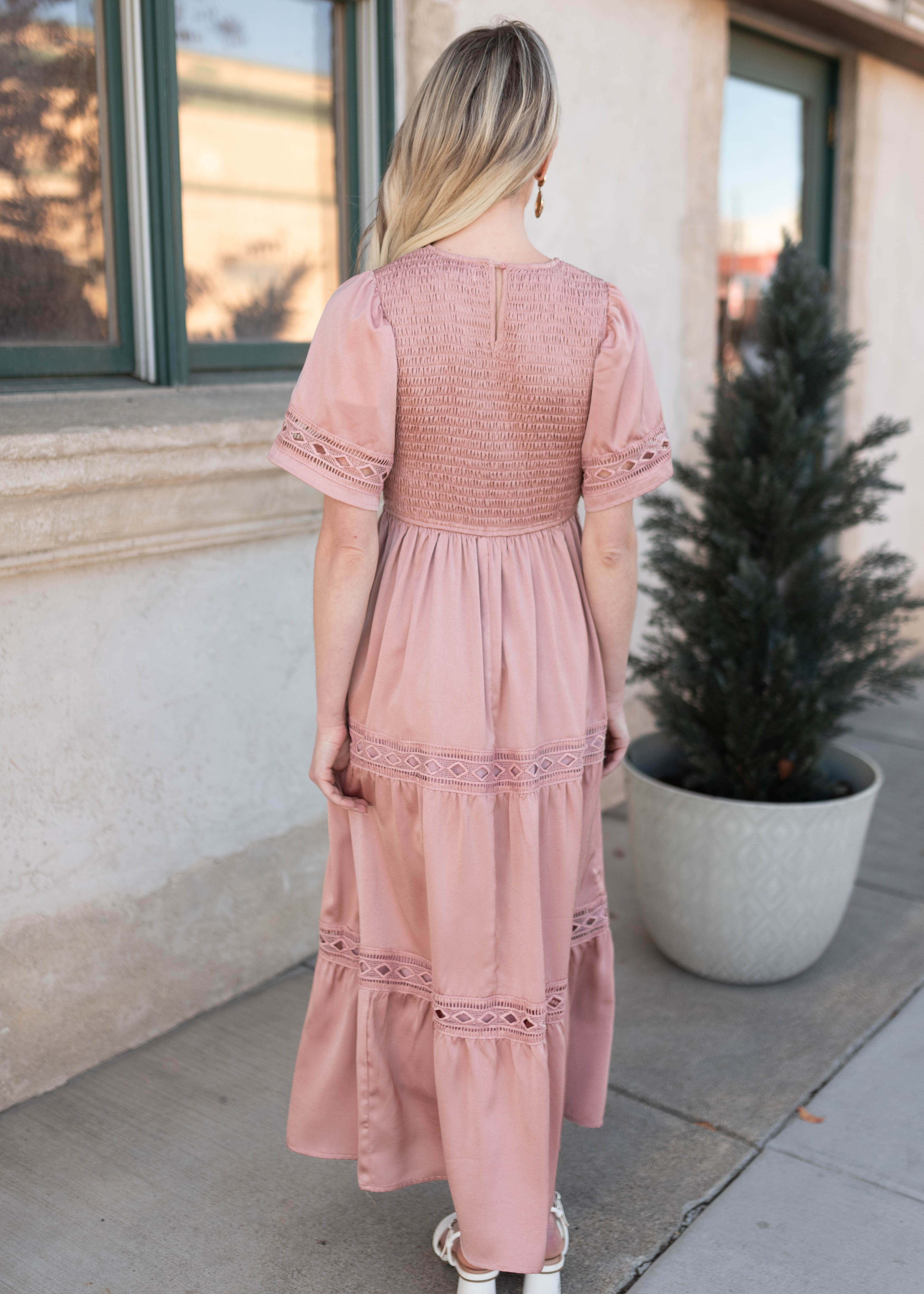 Millie Blush Smocked Dress