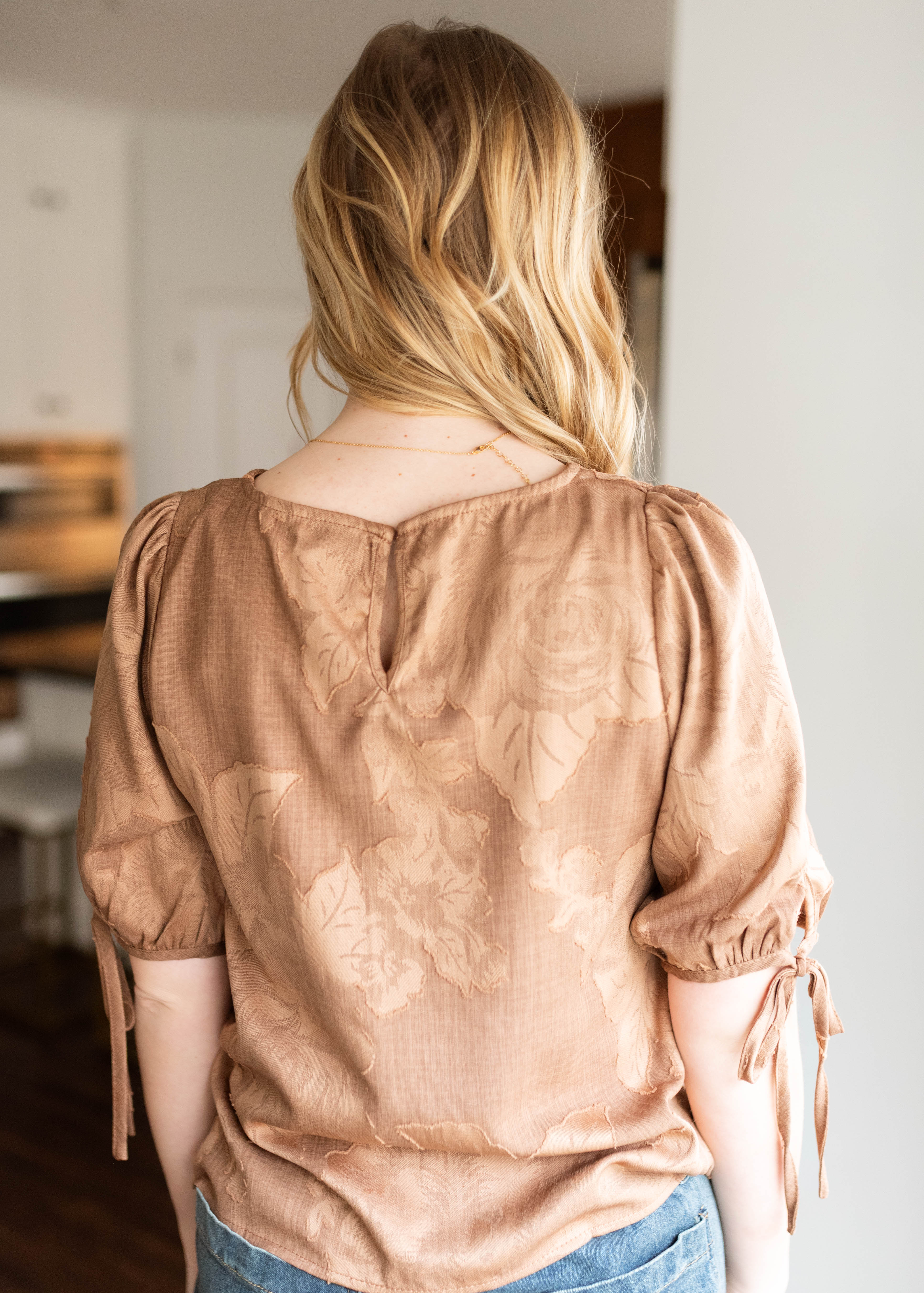 Noa Brown Floral Top