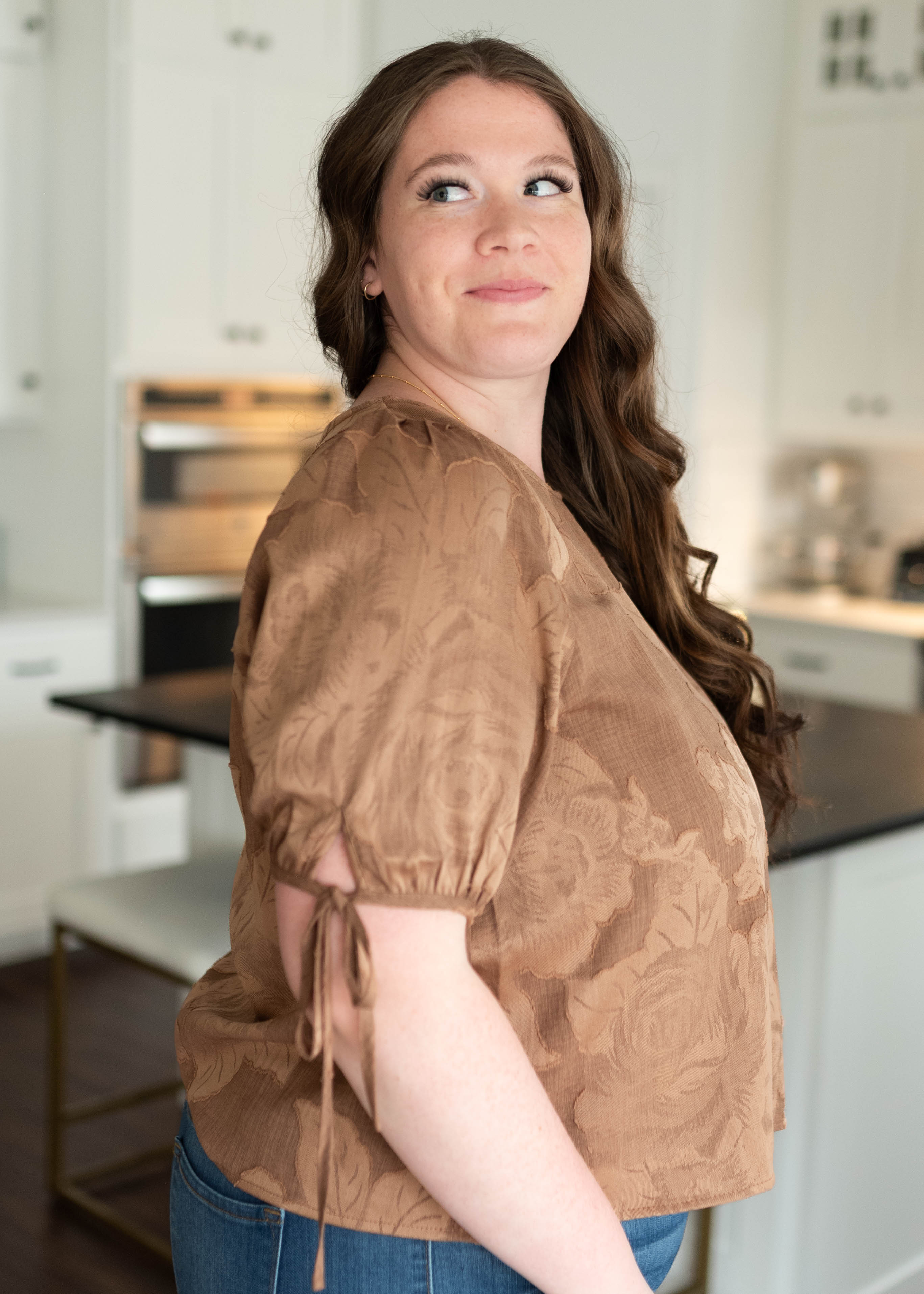 Noa Brown Floral Top