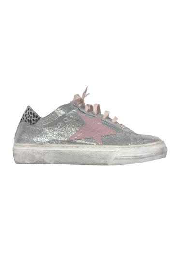 Silver/Pink Sneaker
