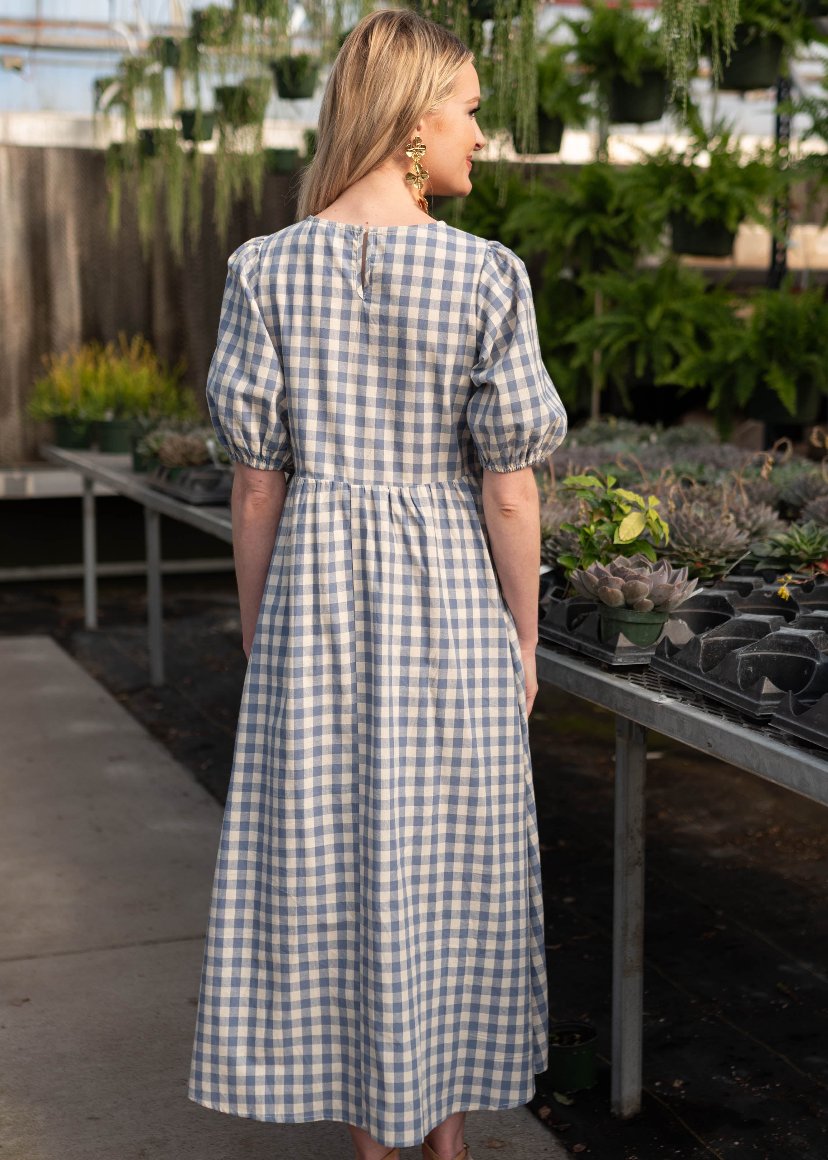 Rachel Blue Gingham Dress