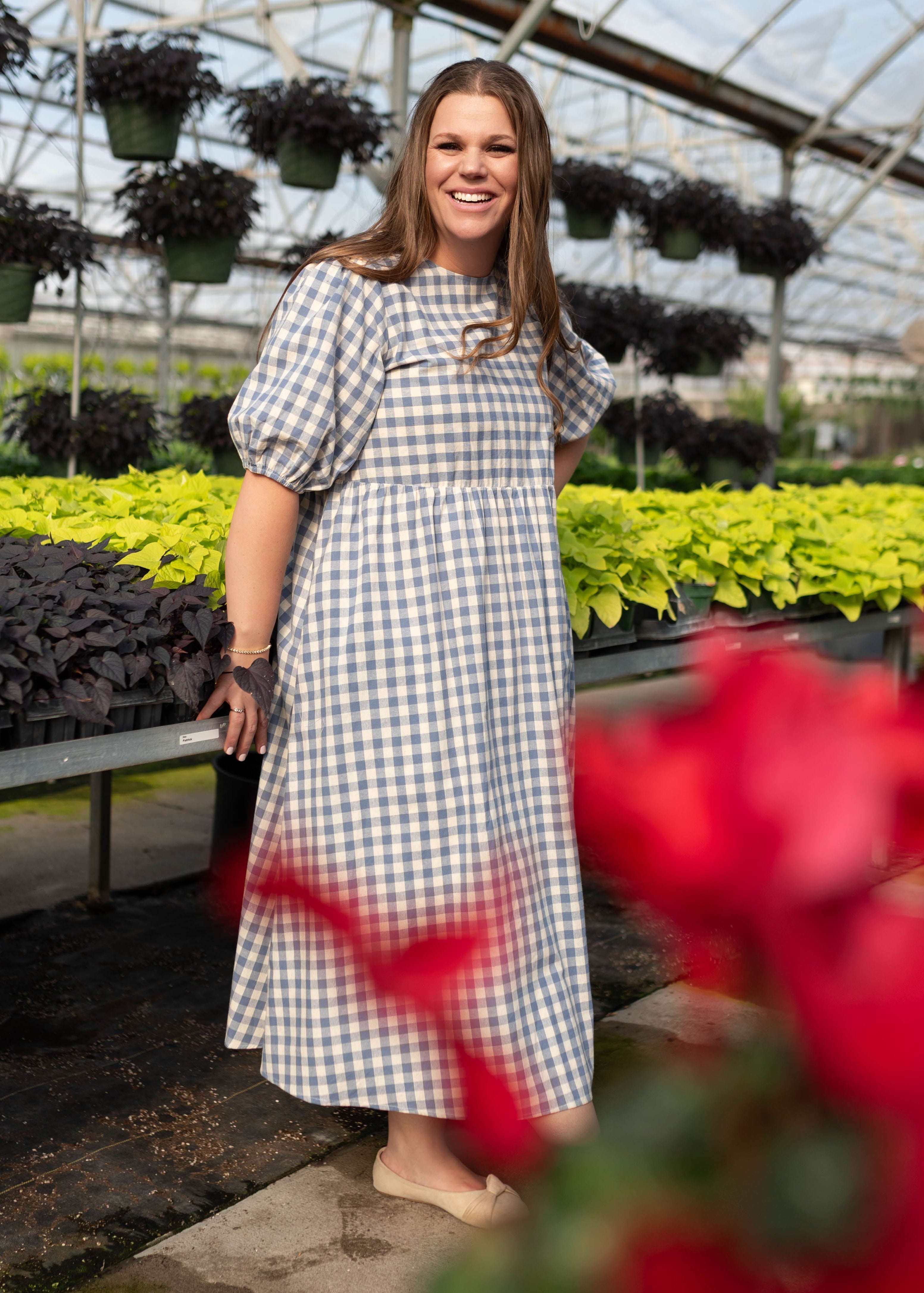 Rachel Blue Gingham Dress