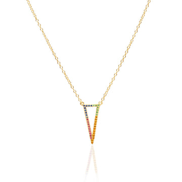 Chevron Rainbow Necklace