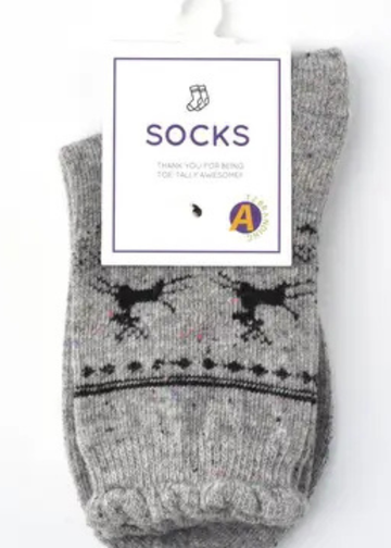 Rory Grey Deer Socks