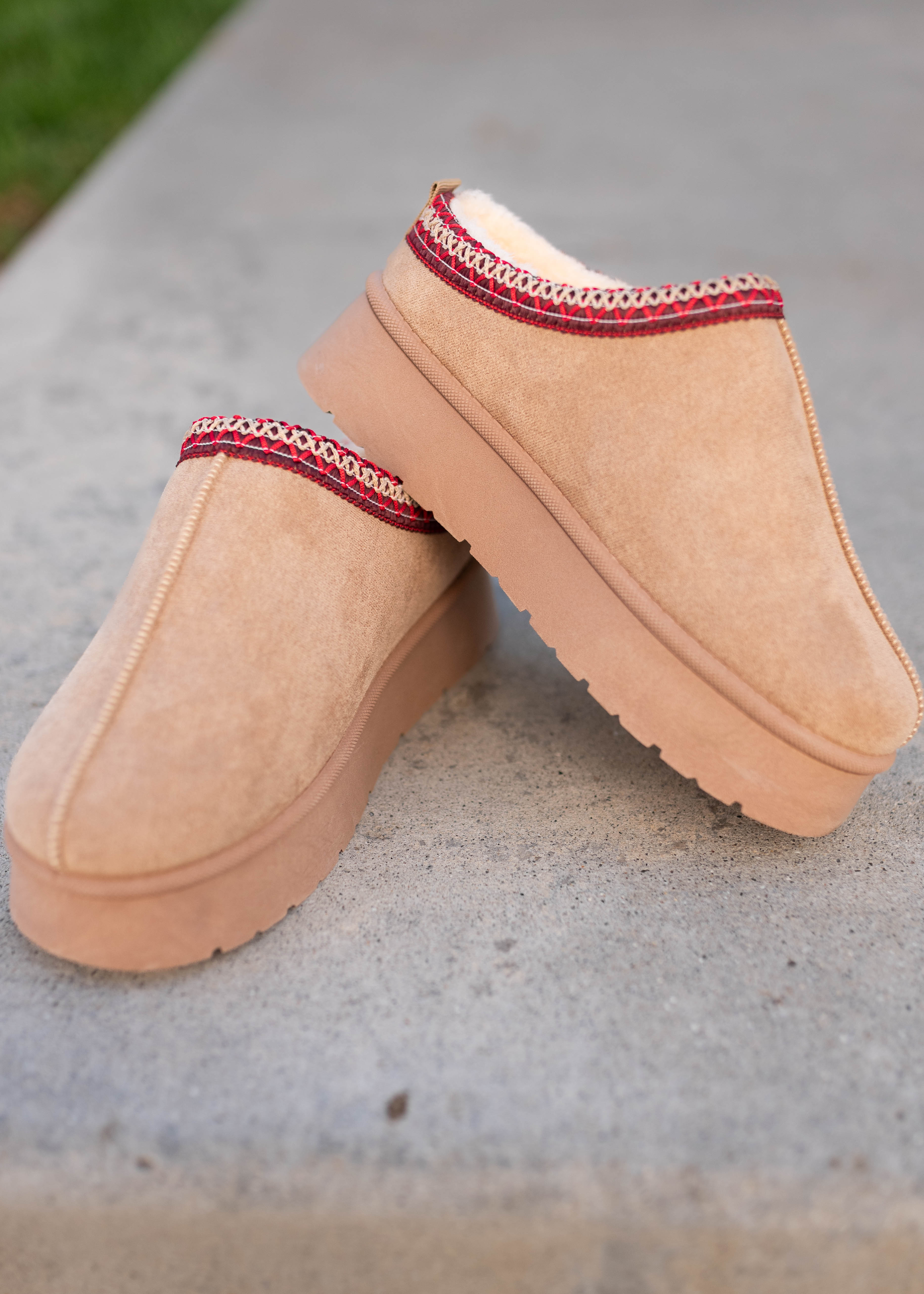 Rylee Beige Platform Clogs
