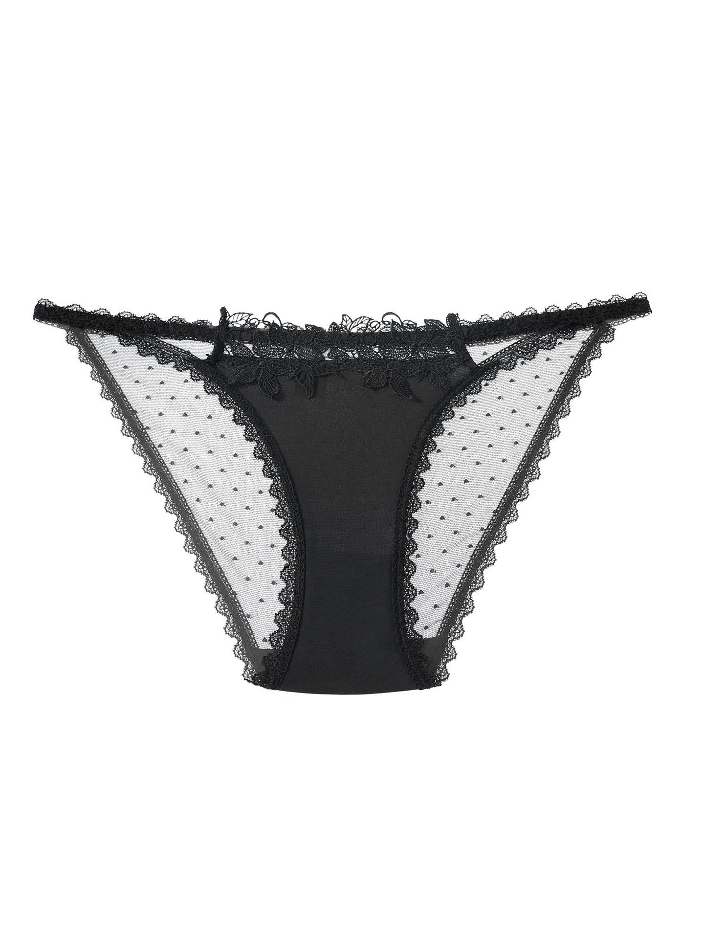 Hollow Out Mesh Dots Panties