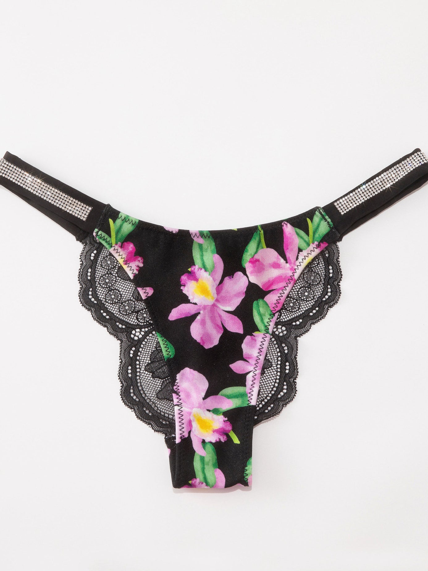 Lace Print Dazling Diamond Panties