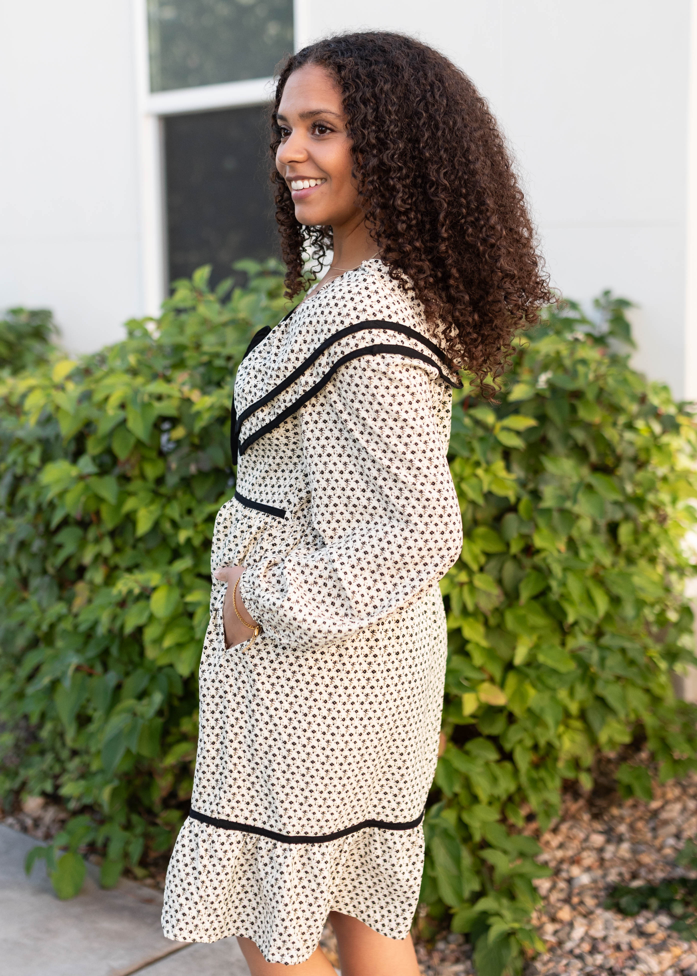 Tatiana Cream Ruffle Dress