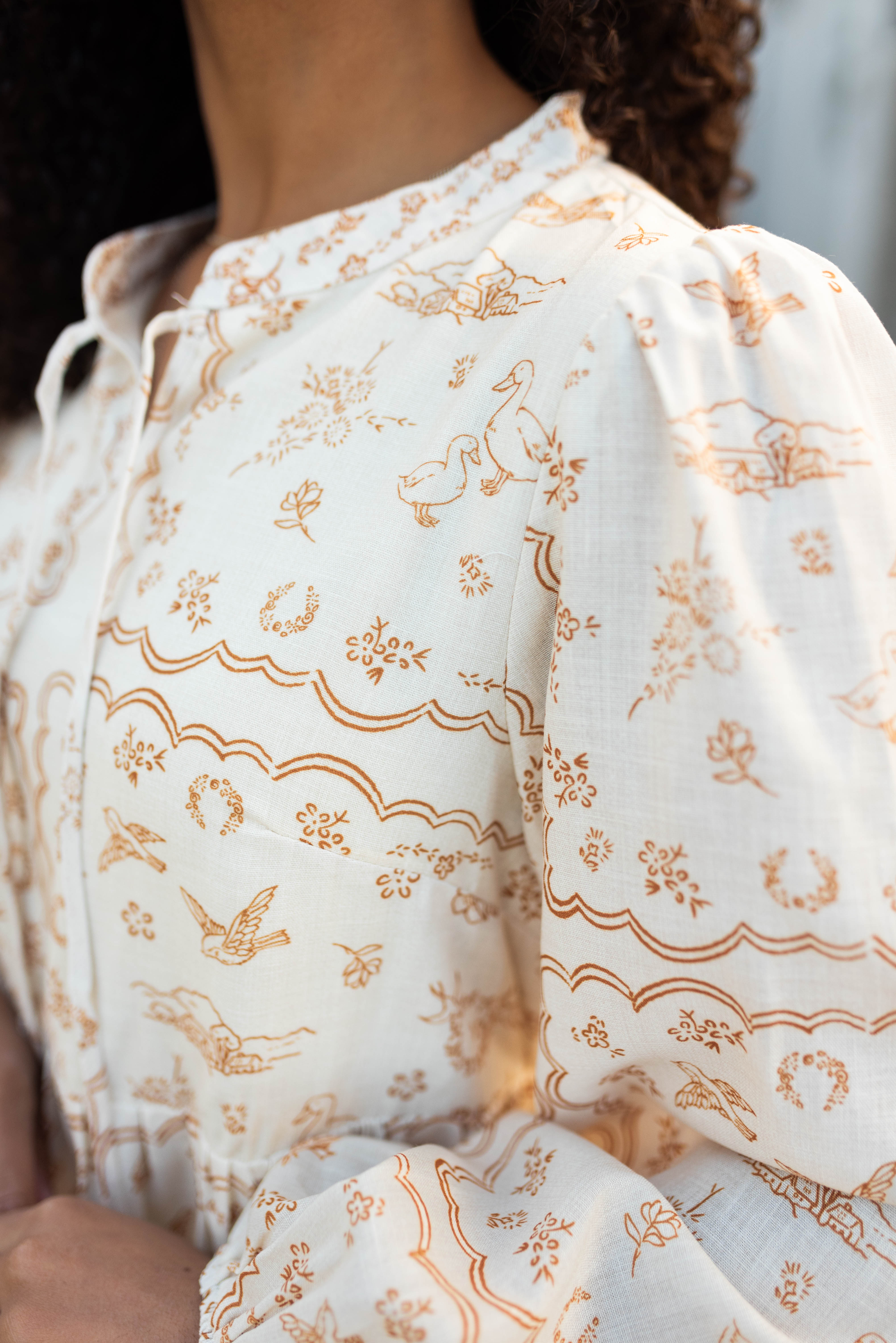 Tilley Cream Patterned Dress