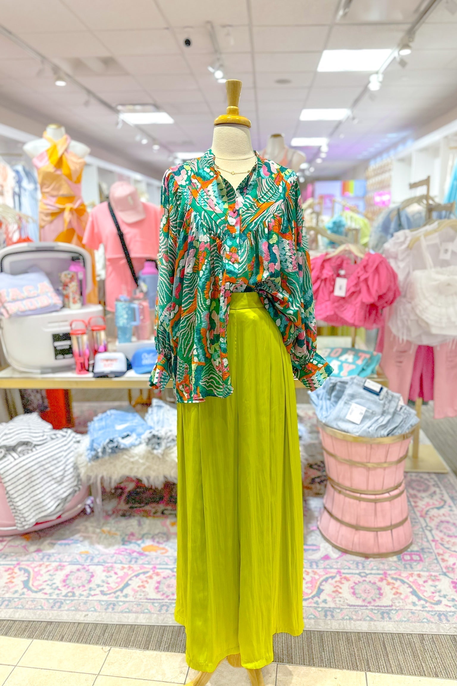 Tropical Escape Button Down Blouse