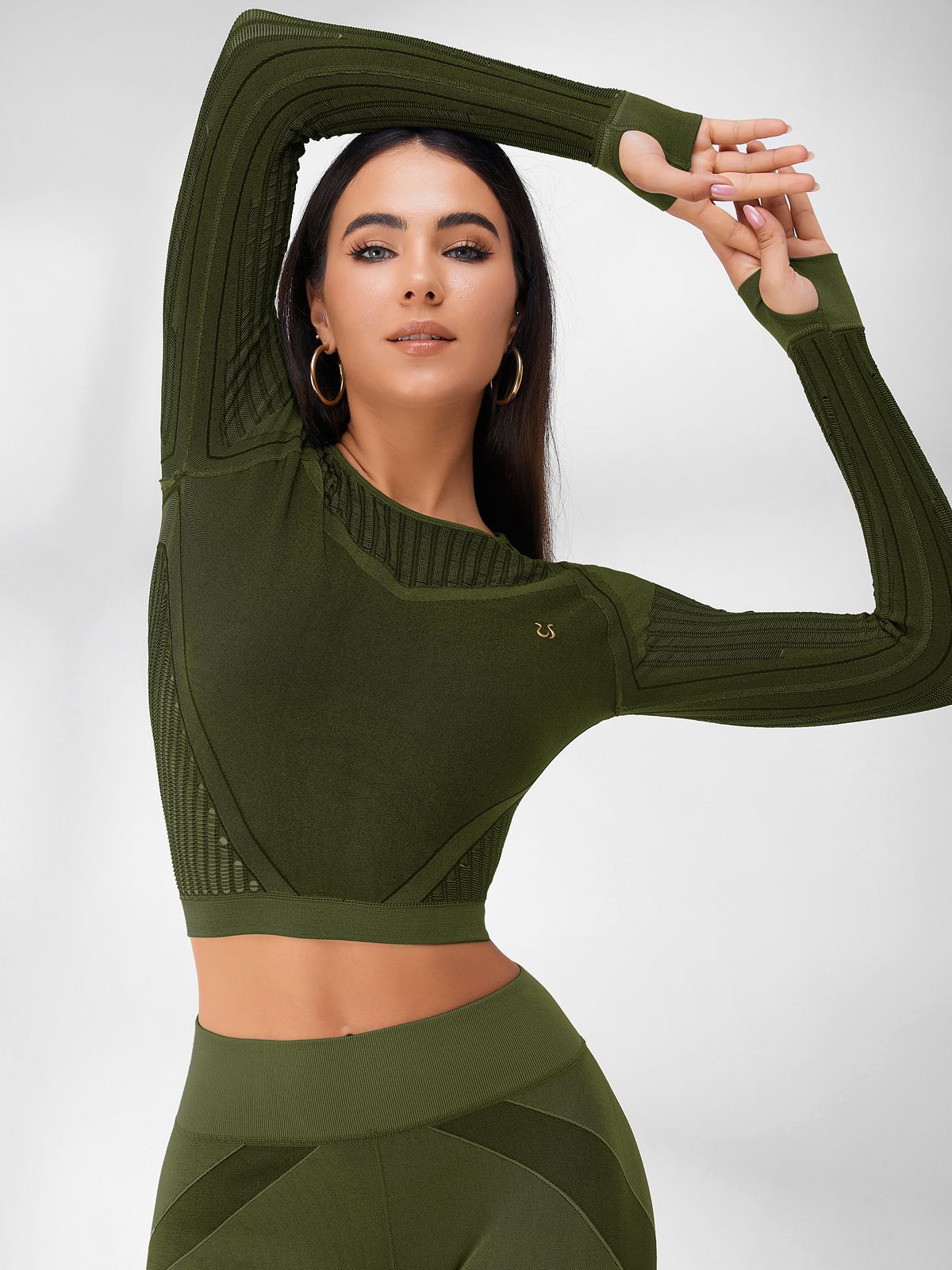 Fishnet Knitted Seamless Long Sleeves