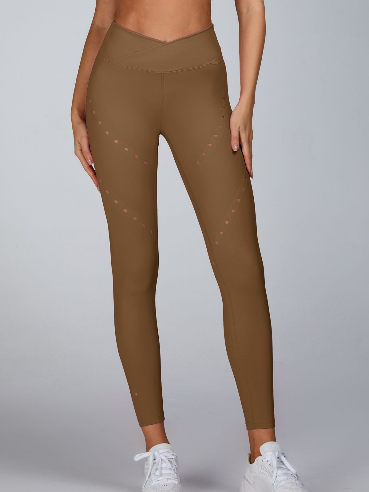 Cutout V Shape Waist Leggings