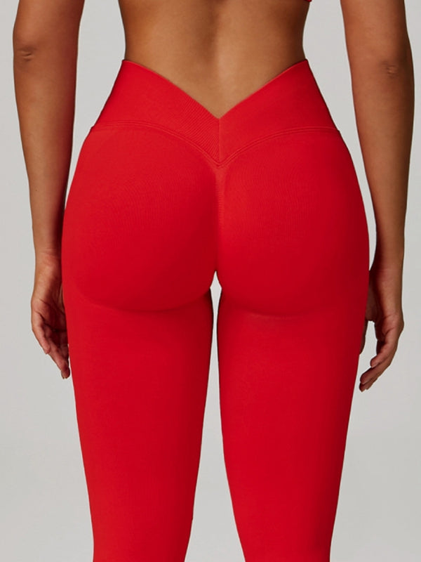 Deep V Back Seamless High-rise Shorts