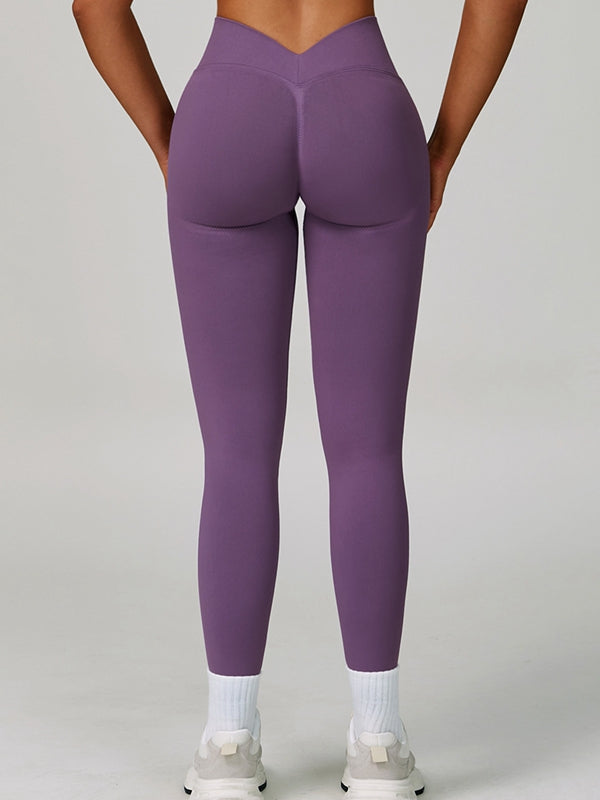 Deep V Back Seamless High-rise Shorts