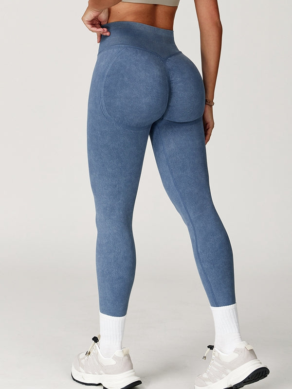 Denim Scrunch Bum High-rise Leggings