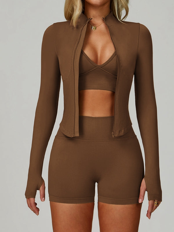 Deep V Back Seamless High-rise Shorts