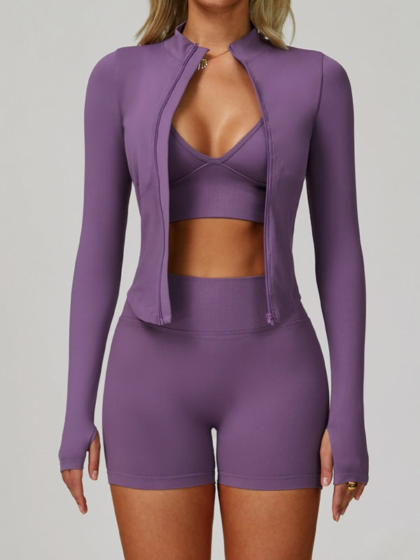 Deep V Back Seamless High-rise Leggings