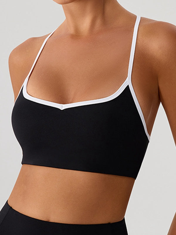 Big Heart Shape Cross Back Sports Bras