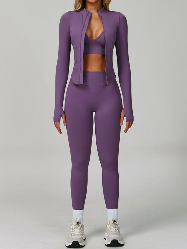 Deep V Back Seamless High-rise Tracksuit